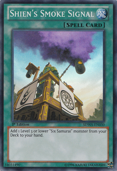 Shien's Smoke Signal [SDWA-EN030] Super Rare | Jomio and Rueliete's Cards and Comics