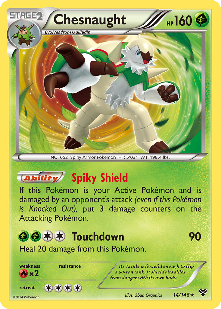 Chesnaught (14/146) [XY: Base Set] | Jomio and Rueliete's Cards and Comics
