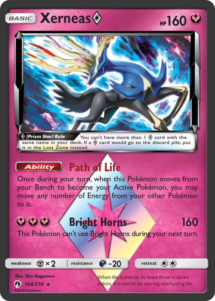 Xerneas (144/214) (Prism Star) [Sun & Moon: Lost Thunder] | Jomio and Rueliete's Cards and Comics