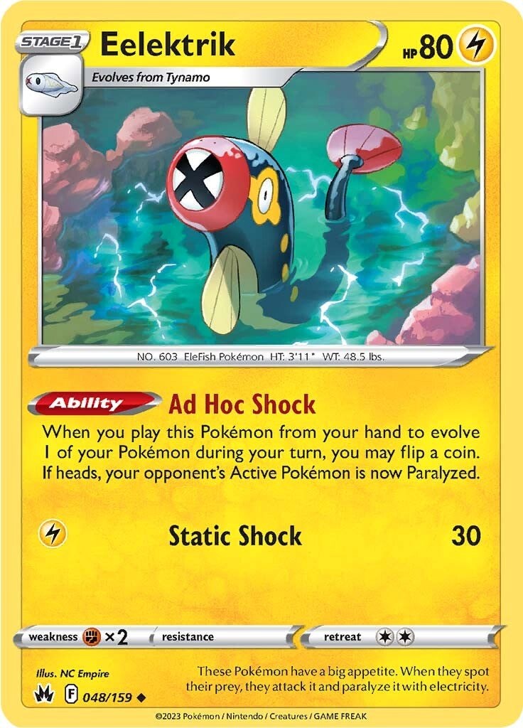 Eelektrik (048/159) [Sword & Shield: Crown Zenith] | Jomio and Rueliete's Cards and Comics