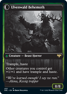 Ulvenwald Oddity // Ulvenwald Behemoth [Innistrad: Double Feature] | Jomio and Rueliete's Cards and Comics