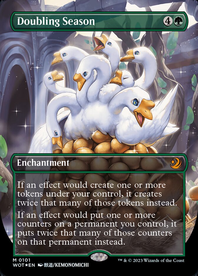 Doubling Season (Anime Borderless) (Confetti Foil) [Wilds of Eldraine: Enchanting Tales] | Jomio and Rueliete's Cards and Comics