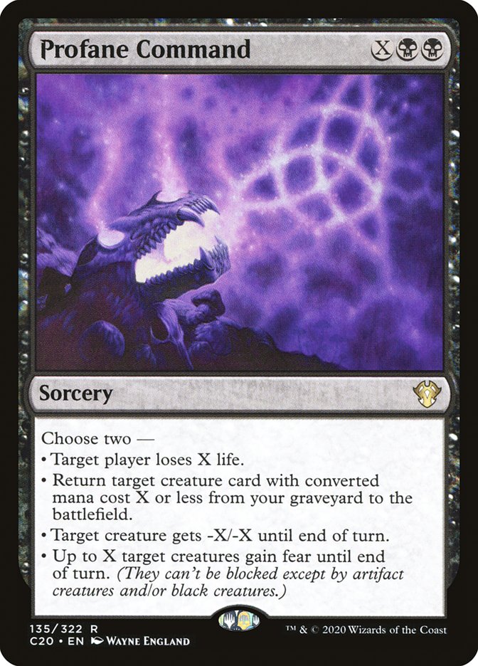 Profane Command [Commander 2020] | Jomio and Rueliete's Cards and Comics