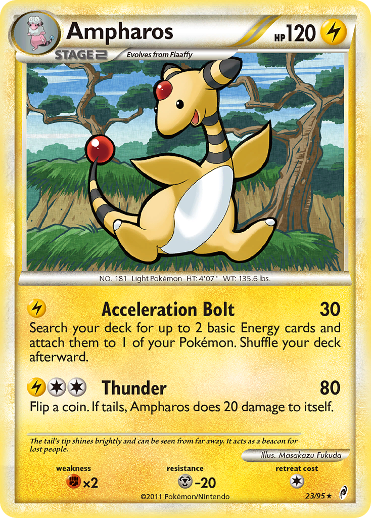 Ampharos (23/95) [HeartGold & SoulSilver: Call of Legends] | Jomio and Rueliete's Cards and Comics