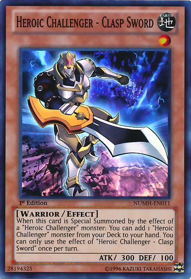 Heroic Challenger - Clasp Sword [NUMH-EN011] Super Rare | Jomio and Rueliete's Cards and Comics