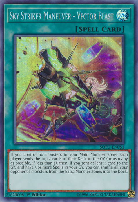 Sky Striker Maneuver - Vector Blast! [SOFU-EN061] Super Rare | Jomio and Rueliete's Cards and Comics