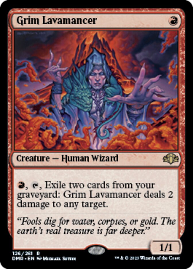 Grim Lavamancer [Dominaria Remastered] | Jomio and Rueliete's Cards and Comics