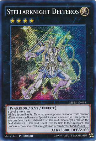 Stellarknight Delteros [MP15-EN098] Secret Rare | Jomio and Rueliete's Cards and Comics