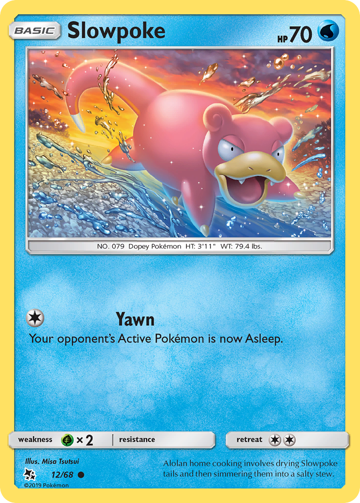 Slowpoke (12/68) [Sun & Moon: Hidden Fates] | Jomio and Rueliete's Cards and Comics
