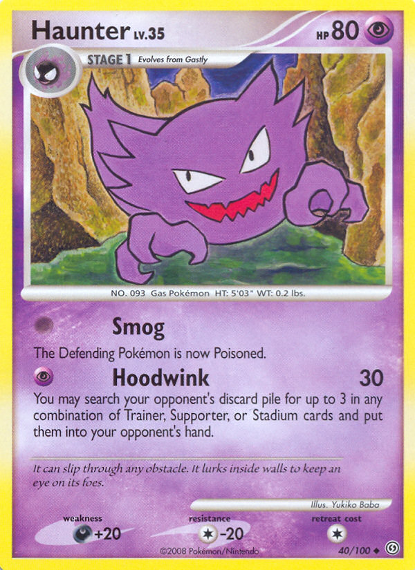 Haunter (40/100) [Diamond & Pearl: Stormfront] | Jomio and Rueliete's Cards and Comics