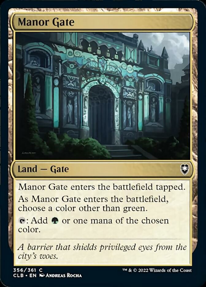 Manor Gate [Commander Legends: Battle for Baldur's Gate] | Jomio and Rueliete's Cards and Comics