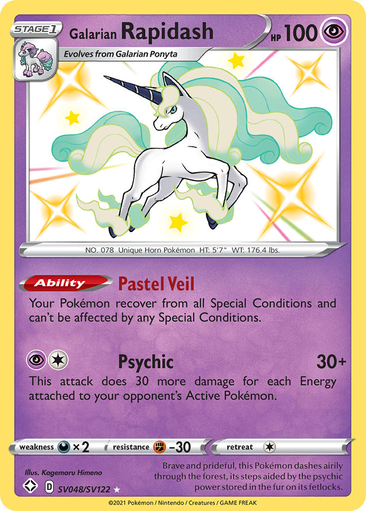 Galarian Rapidash (SV048/SV122) [Sword & Shield: Shining Fates] | Jomio and Rueliete's Cards and Comics