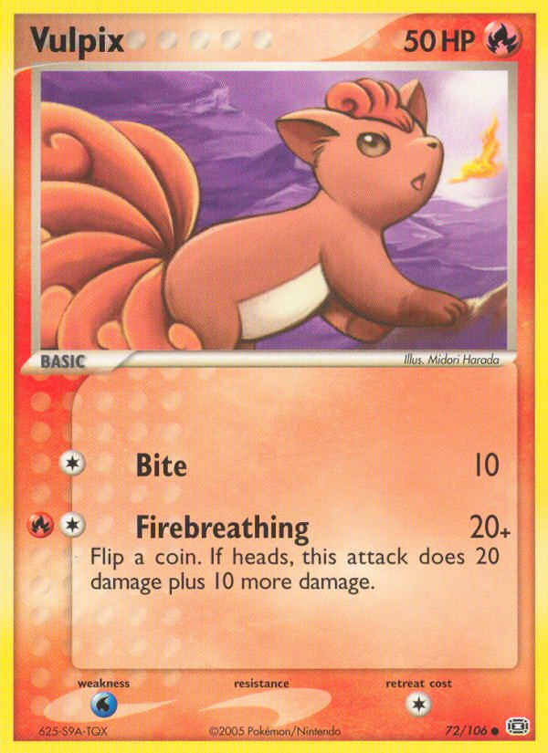 Vulpix (72/106) [EX: Emerald] | Jomio and Rueliete's Cards and Comics