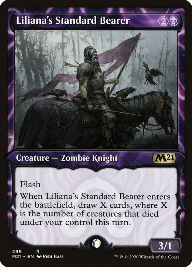 Liliana's Standard Bearer (Showcase) [Core Set 2021] | Jomio and Rueliete's Cards and Comics