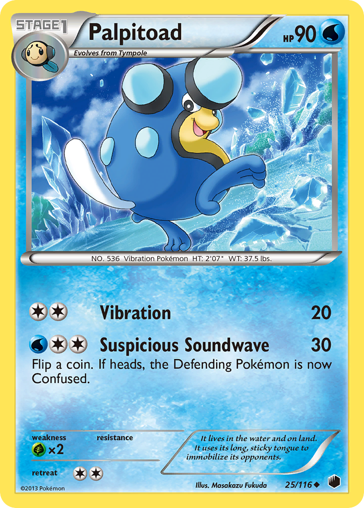 Palpitoad (25/116) [Black & White: Plasma Freeze] | Jomio and Rueliete's Cards and Comics