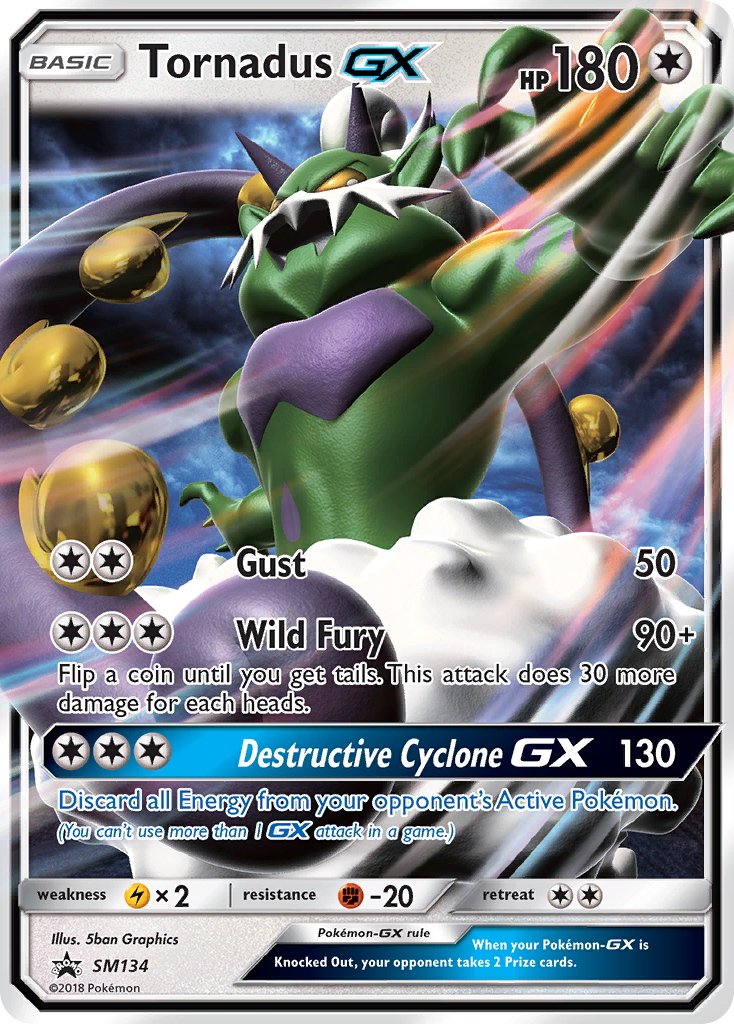 Tornadus GX (SM134) [Sun & Moon: Black Star Promos] | Jomio and Rueliete's Cards and Comics