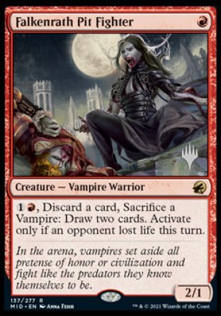 Falkenrath Pit Fighter (Promo Pack) [Innistrad: Midnight Hunt Promos] | Jomio and Rueliete's Cards and Comics
