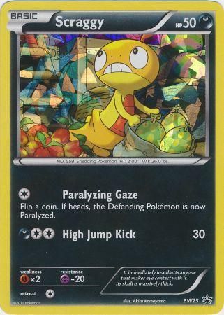 Scraggy (BW25) (Cracked Ice Holo) [Black & White: Black Star Promos] | Jomio and Rueliete's Cards and Comics