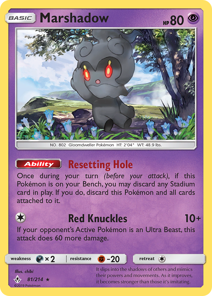 Marshadow (81/214) [Sun & Moon: Unbroken Bonds] | Jomio and Rueliete's Cards and Comics