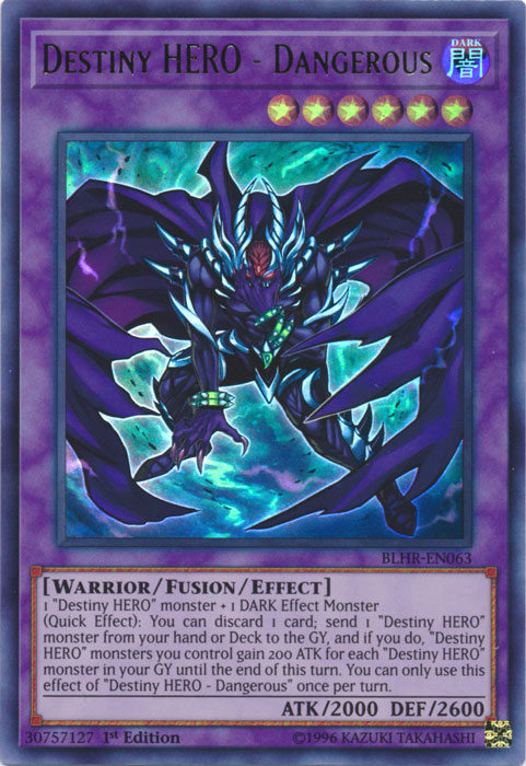 Destiny HERO - Dangerous [BLHR-EN063] Ultra Rare | Jomio and Rueliete's Cards and Comics