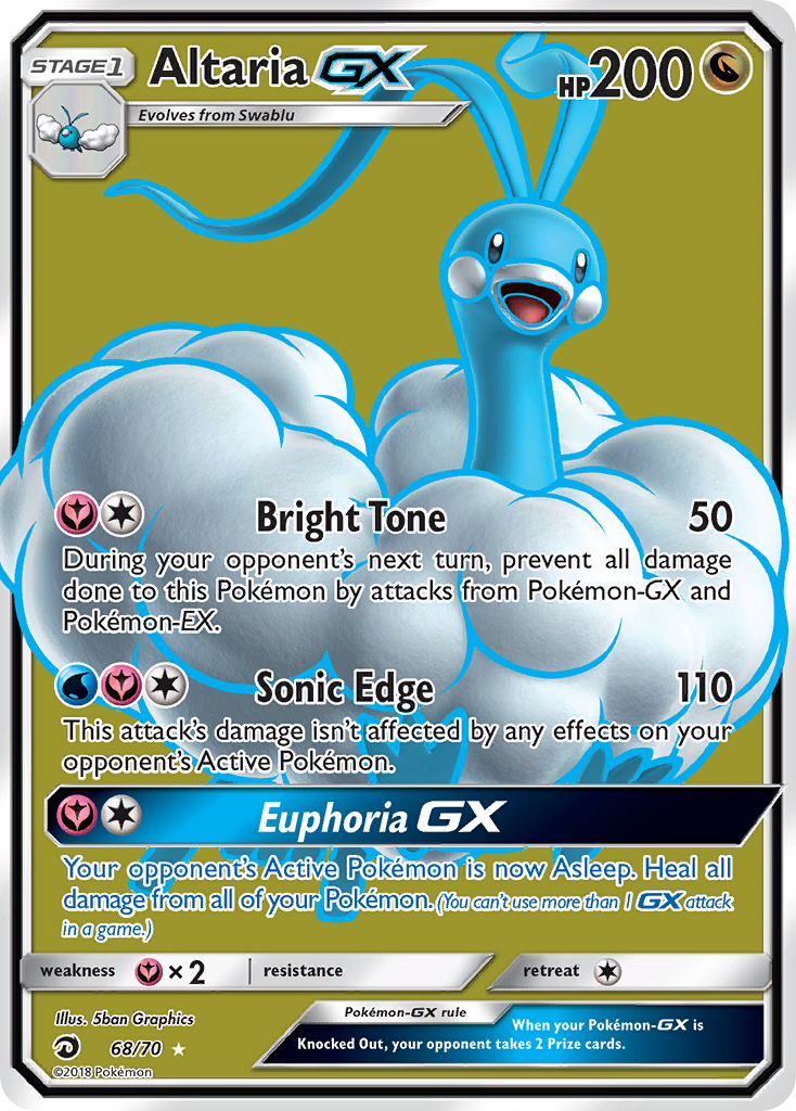 Altaria GX (68/70) [Sun & Moon: Dragon Majesty] | Jomio and Rueliete's Cards and Comics