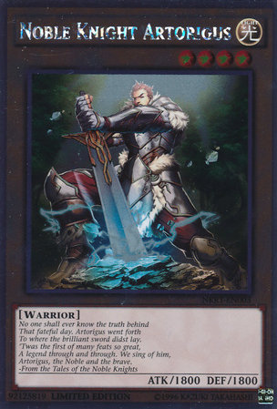 Noble Knight Artorigus [NKRT-EN003] Platinum Rare | Jomio and Rueliete's Cards and Comics