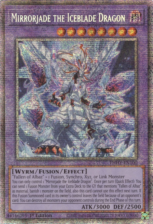 Mirrorjade the Iceblade Dragon [PHHY-EN100] Starlight Rare | Jomio and Rueliete's Cards and Comics