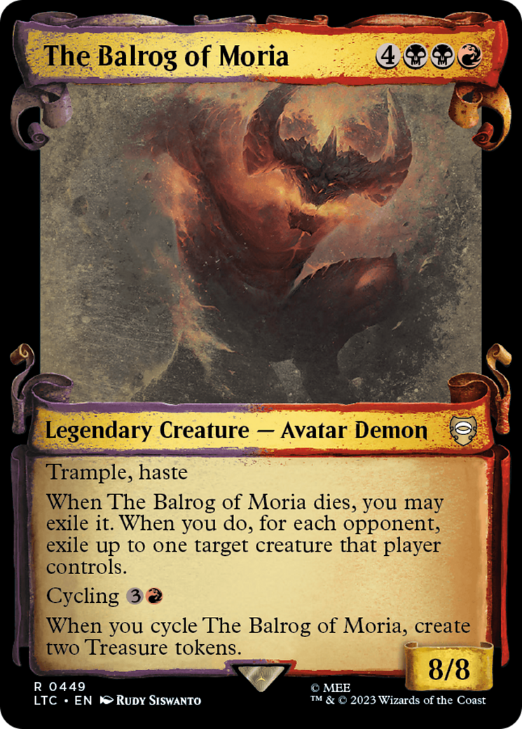 The Balrog of Moria [The Lord of the Rings: Tales of Middle-Earth Commander Showcase Scrolls] | Jomio and Rueliete's Cards and Comics