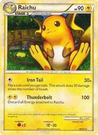Raichu (10/123) (Cracked Ice Holo) [HeartGold & SoulSilver: Base Set] | Jomio and Rueliete's Cards and Comics
