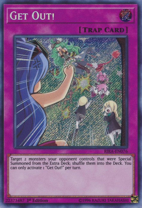 Get Out! [RIRA-EN076] Secret Rare | Jomio and Rueliete's Cards and Comics