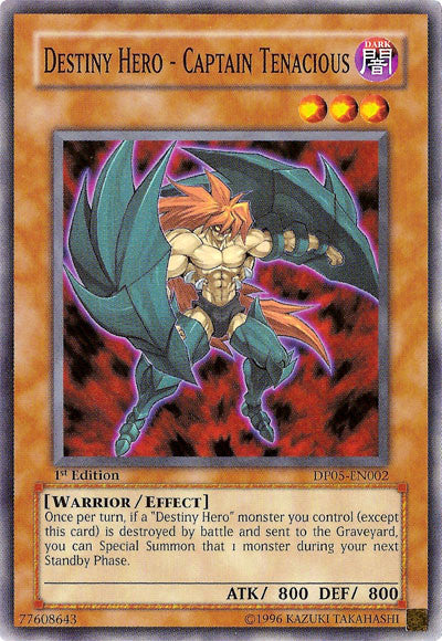 Destiny Hero - Captain Tenacious [DP05-EN002] Common | Jomio and Rueliete's Cards and Comics
