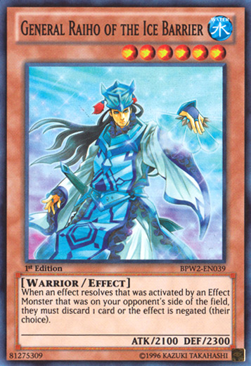 General Raiho of the Ice Barrier [BPW2-EN039] Super Rare | Jomio and Rueliete's Cards and Comics