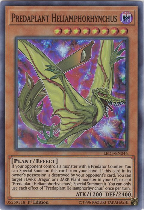 Predaplant Heliamphorhynchus [LED5-EN046] Super Rare | Jomio and Rueliete's Cards and Comics