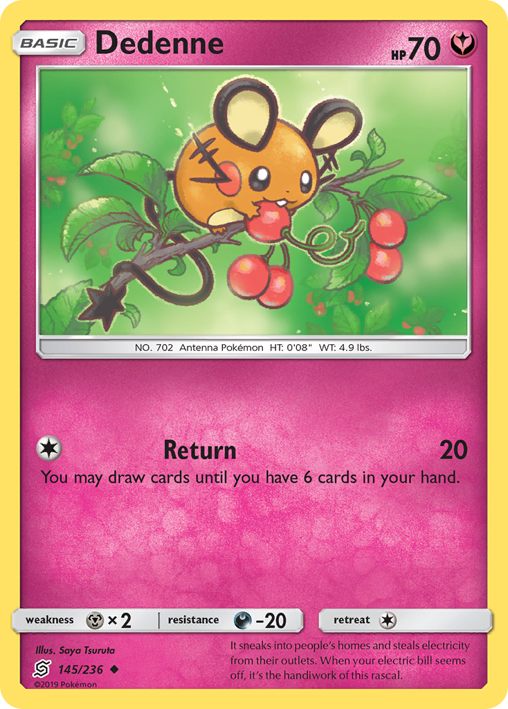 Dedenne (145/236) [Sun & Moon: Unified Minds] | Jomio and Rueliete's Cards and Comics