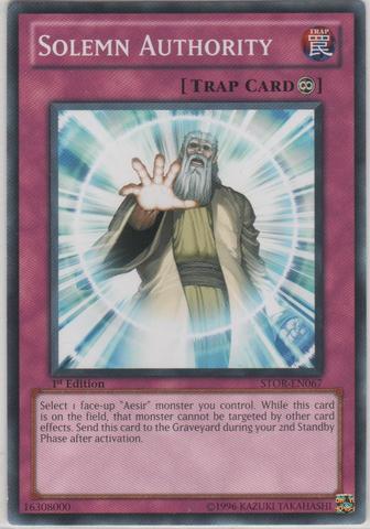 Solemn Authority [STOR-EN067] Common | Jomio and Rueliete's Cards and Comics