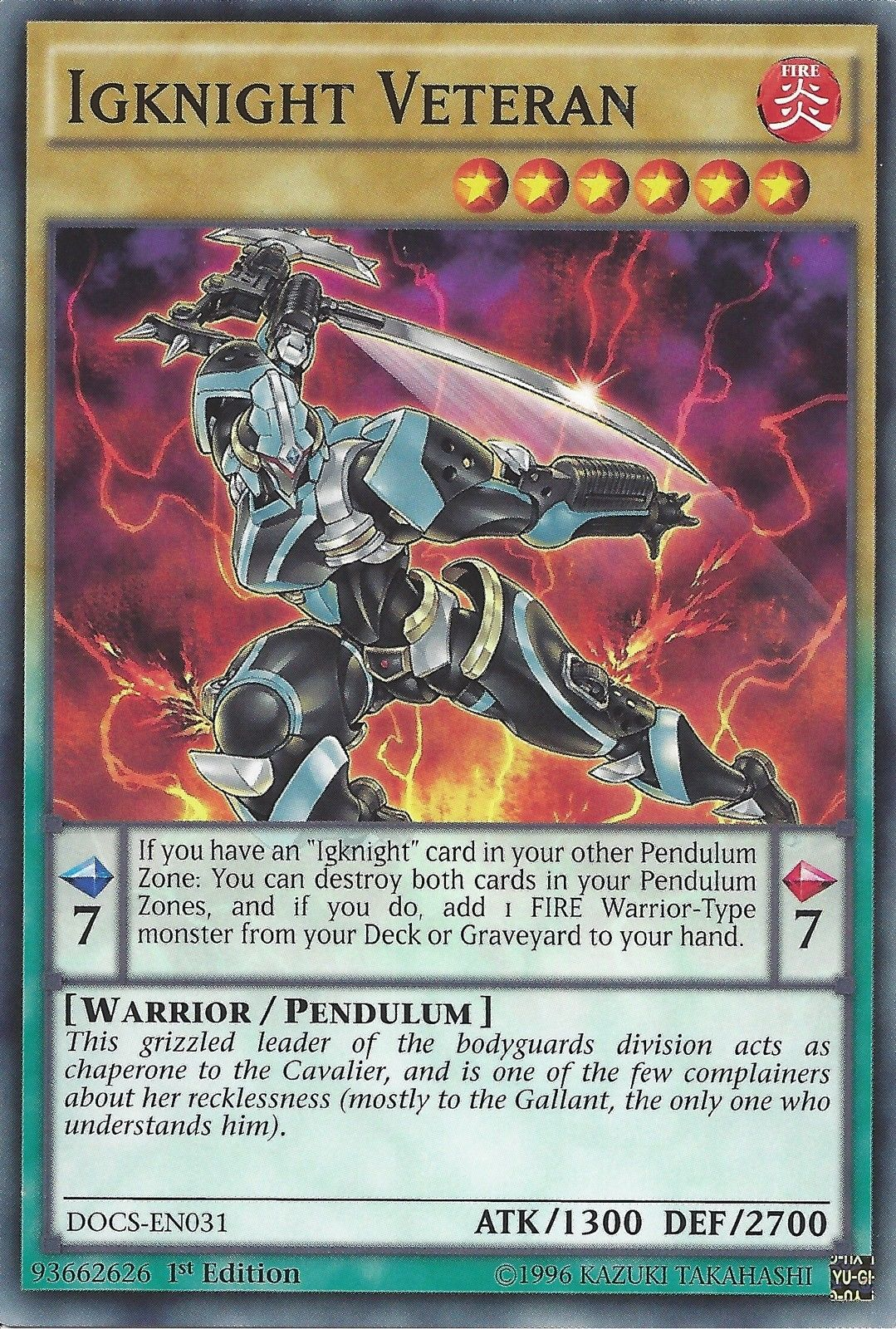 Igknight Veteran [DOCS-EN031] Common | Jomio and Rueliete's Cards and Comics