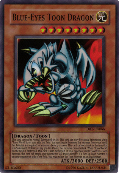 Blue-Eyes Toon Dragon [DB1-EN066] Super Rare | Jomio and Rueliete's Cards and Comics