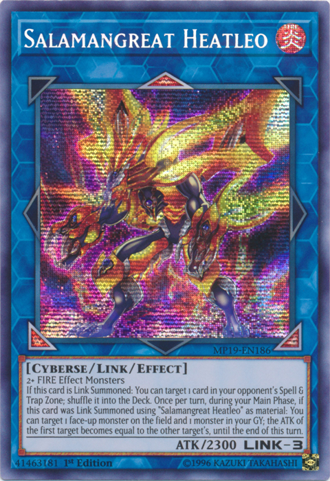 Salamangreat Heatleo [MP19-EN186] Prismatic Secret Rare | Jomio and Rueliete's Cards and Comics