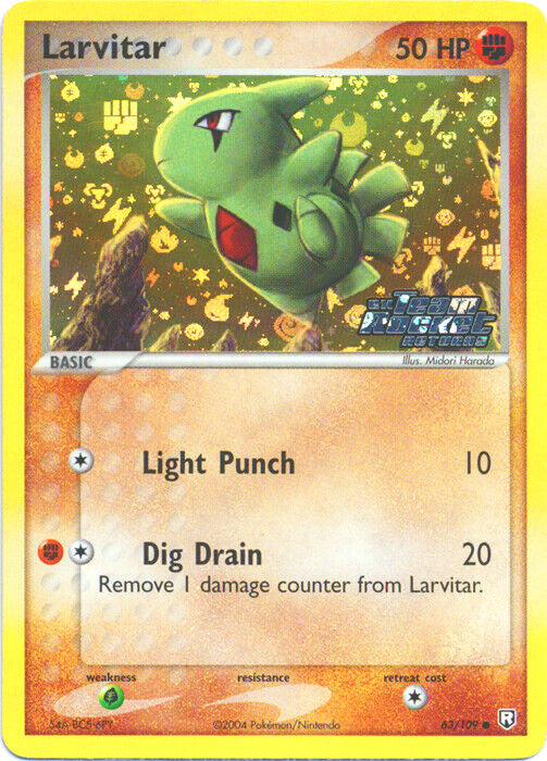 Larvitar (63/109) (Stamped) [EX: Team Rocket Returns] | Jomio and Rueliete's Cards and Comics