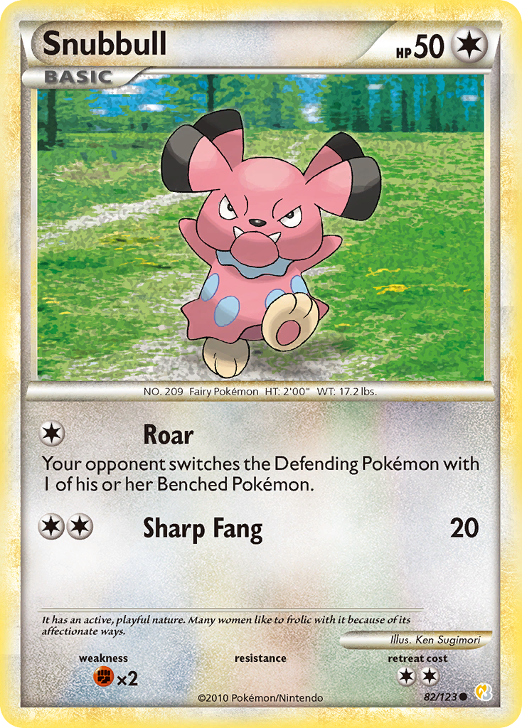 Snubbull (82/123) [HeartGold & SoulSilver: Base Set] | Jomio and Rueliete's Cards and Comics