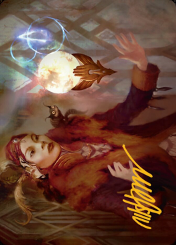 Misfortune Teller Art Card (Gold-Stamped Signature) [Streets of New Capenna Art Series] | Jomio and Rueliete's Cards and Comics