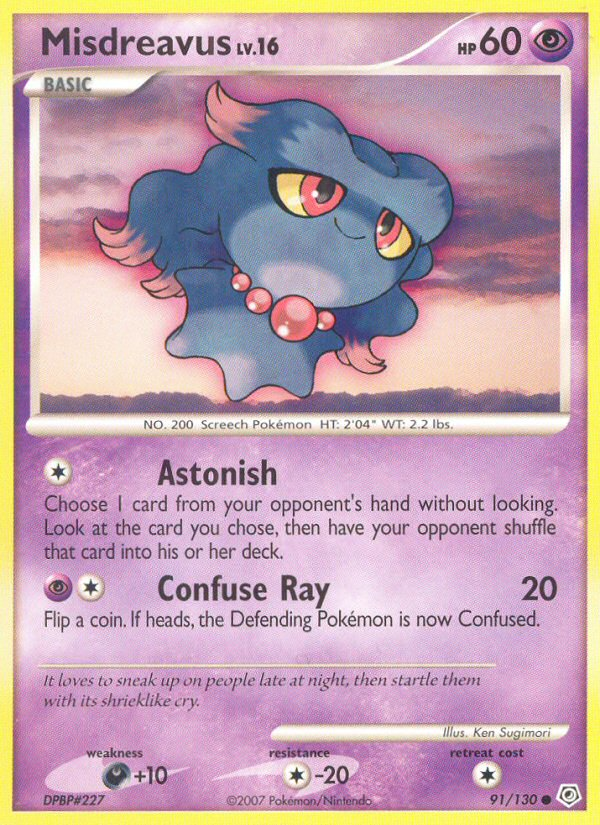 Misdreavus (91/130) [Diamond & Pearl: Base Set] | Jomio and Rueliete's Cards and Comics