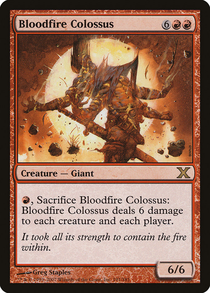 Bloodfire Colossus [Tenth Edition] | Jomio and Rueliete's Cards and Comics