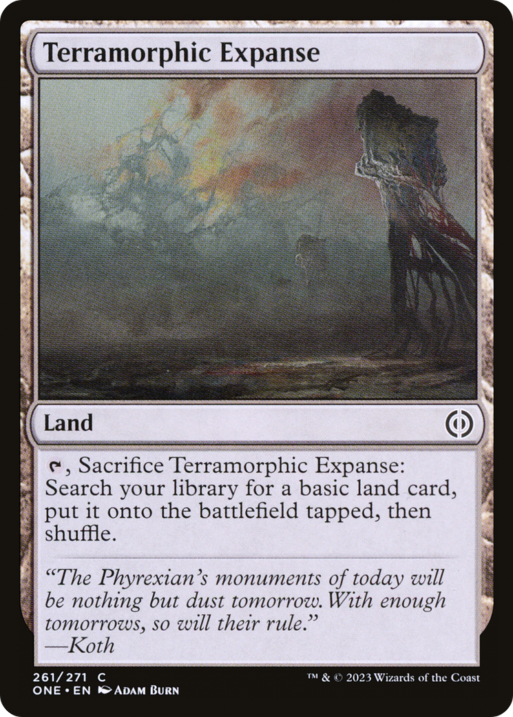 Terramorphic Expanse [Phyrexia: All Will Be One] | Jomio and Rueliete's Cards and Comics