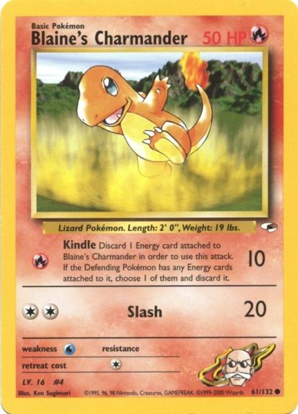 Blaine's Charmander (61/132) [Gym Heroes Unlimited] | Jomio and Rueliete's Cards and Comics