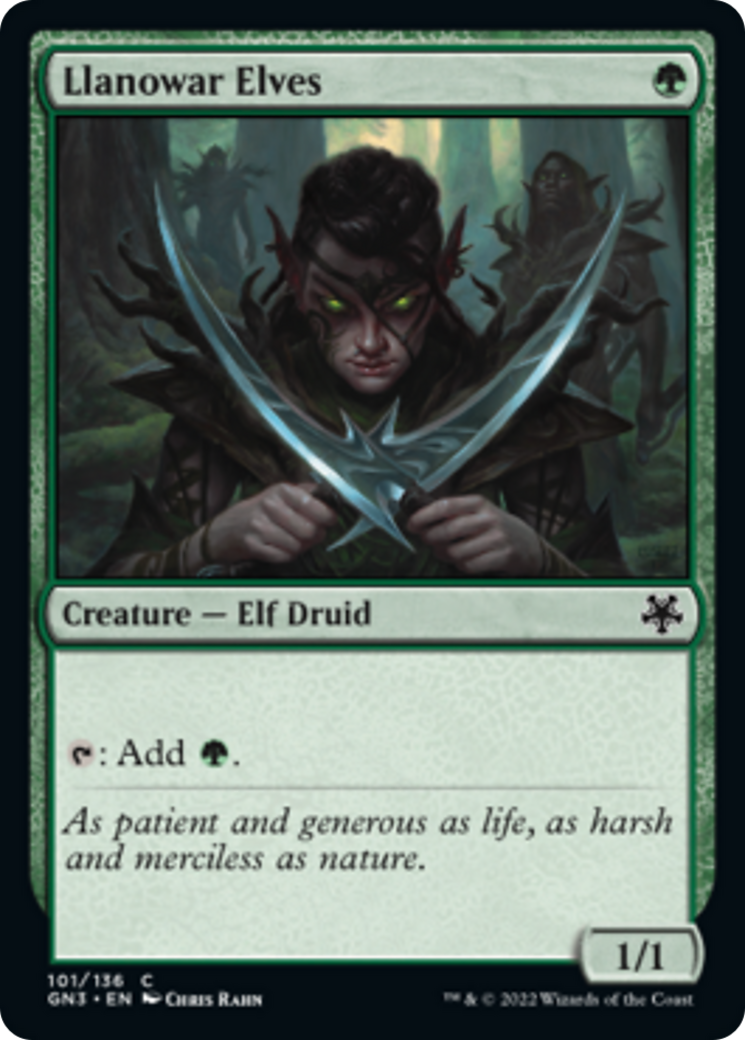 Llanowar Elves [Game Night: Free-for-All] | Jomio and Rueliete's Cards and Comics