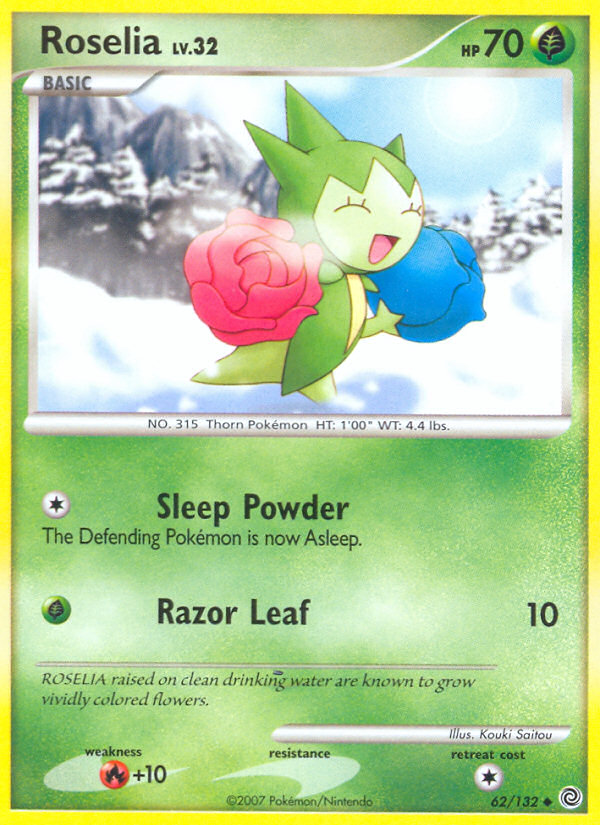 Roselia (62/132) [Diamond & Pearl: Secret Wonders] | Jomio and Rueliete's Cards and Comics