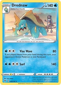 Drednaw (039/185) (Cracked Ice Holo) (Theme Deck Exclusive) [Sword & Shield: Vivid Voltage] | Jomio and Rueliete's Cards and Comics