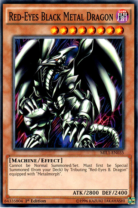 Red-Eyes Black Metal Dragon [MIL1-EN035] Common | Jomio and Rueliete's Cards and Comics