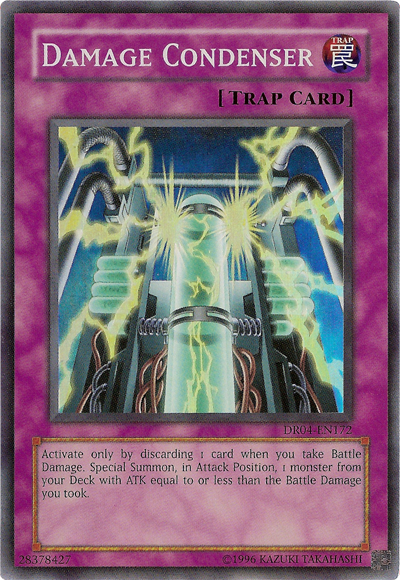 Damage Condenser [DR04-EN172] Super Rare | Jomio and Rueliete's Cards and Comics